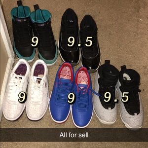 Variety of shoes